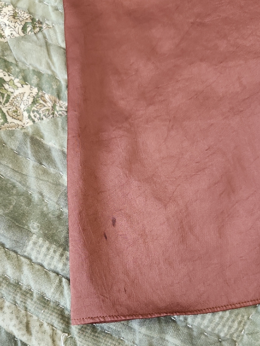 Aritzia Satin V-Neck Cami in Mauve Brown - Picture 4 of 5